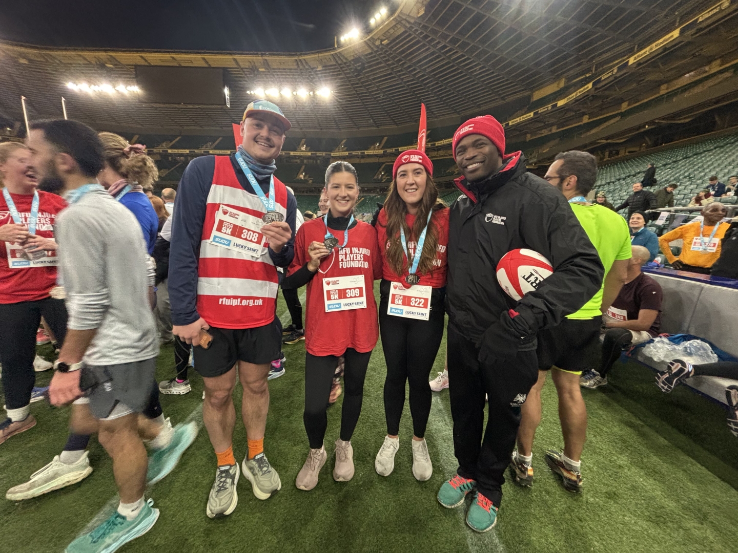 IPF Ambassador Topsy Ojo with Hamish Minton at Allianz Stadium 5K fundraiser