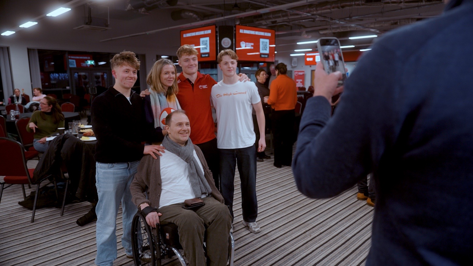 IPF Ambassador Fin Smith at Birmingham Moseley with IPF member Ben Smoldon