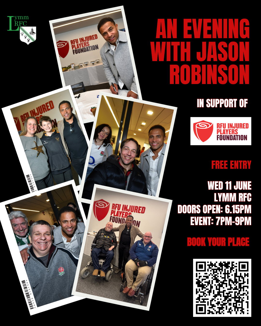 An evening with IPF Ambassador Jason Robinson - 11 June, Lymm RFC